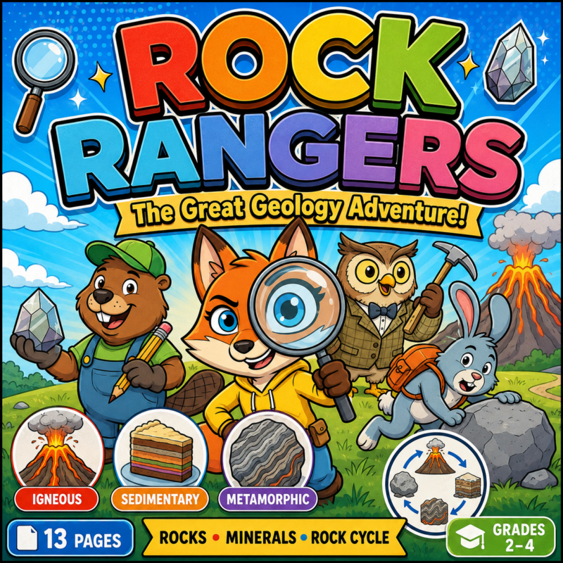Rock Rangers Comic-Style Science Reader | Rocks, Minerals & Rock Cycle