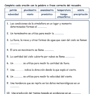 Patrones del Tiempo Completar MCQ Escritas Boletos Hoja de Trabajo NGSS Grado 3