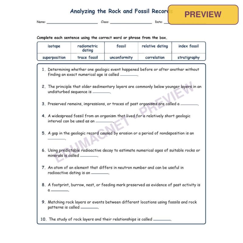 Analyzing The Rock And Foss Fill MCQ Written Exit Tickets Worksheet NGSS Grade 8